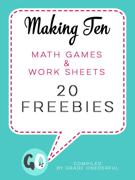 Making Ten Activities, Fun Printables For Kids, Daily 5 Math, Fun Math Worksheets, Math Expressions, Math Practice Worksheets, Math Coach, Learn Math, Spring Math