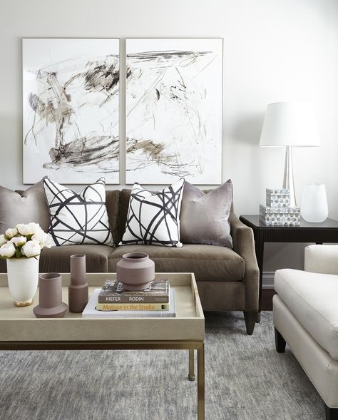 Toronto Townhouse Contemporary Living Room with Diptych Abstract Art Above Sofa by Alyssa Colagiacomo Interiors Contemporary Living Room Sofas, Living Room Art Above Couch, Contemporary Living Room Art, Contemporary Living Room Sofa, Art Above Couch, Modern Living Room Art, Above Sofa, Feminine Living Room, Modern Contemporary Living Room