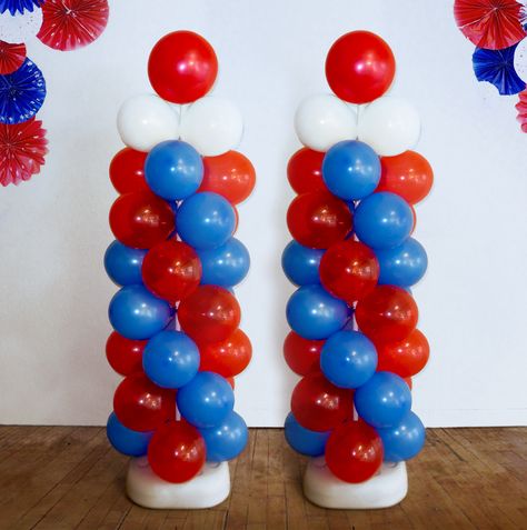 Balloon Column - Single Spiral - 2 Colors Balloon Columns, Balloon Decor, Balloon Decorations, 2 Colours, Balloons, Quick Saves, Color