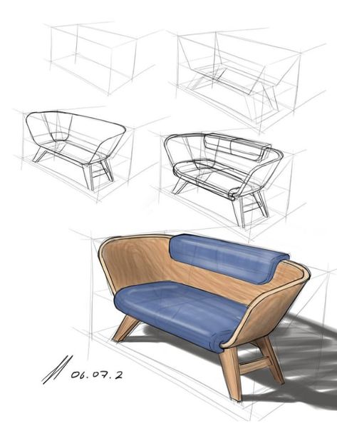 Furniture Sketches Drawings, Product Design Trends, Reka Bentuk Industri, Croquis Architecture, Furniture Drawing, Lukisan Fesyen, Interior Design Sketchbook, Drawing Furniture, Organizator Grafic