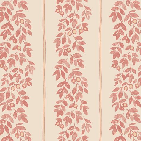 I decided my watercolor floral pattern needed a cousin. I've also decided to start naming them, because "cascading watercolor leaf and berry stripe" is just too much. So, meet "Chloe."⁣ ⁣ #watercolor #surfacepatterndesign #cottagestyle #fabricdesign #wallpaperdesign #cottageandfarm #frenchcountrydecor #cottage #judybeau Watercolor Leaf, Watercolor Floral Pattern, Watercolor Leaves, French Country Decorating, Watercolor Floral, Surface Pattern Design, Cottage Style, Floral Watercolor, I Decided