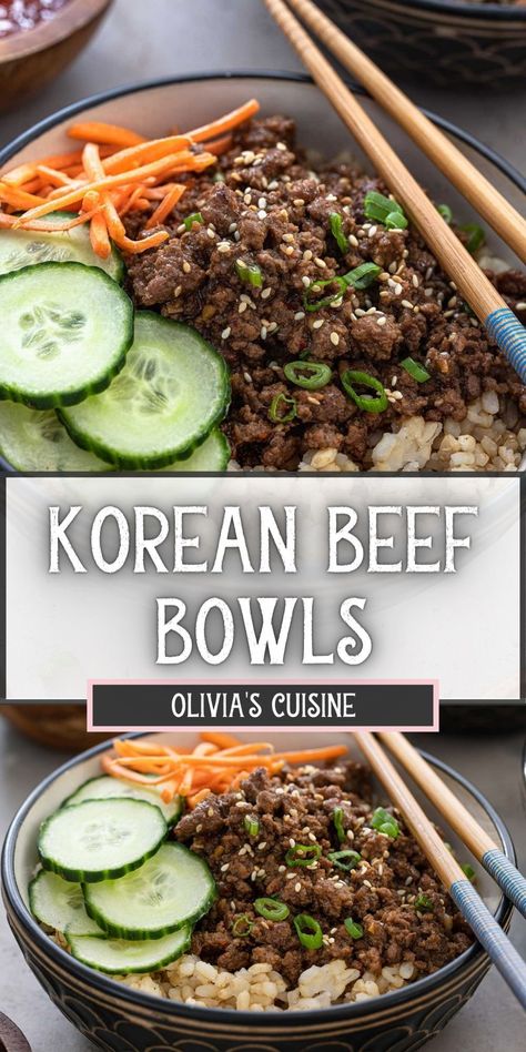 Wagyu Recipes, Wagyu Beef Recipe, Easy Korean Beef, Beef Bowl Recipe, Korean Beef Recipes, Korean Ground Beef, Korean Beef Bowl, Bowl Meals, Bulgogi Recipe