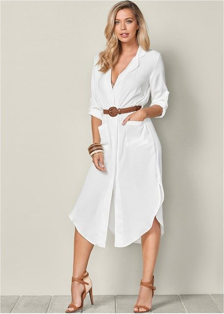 Midi shirt dress