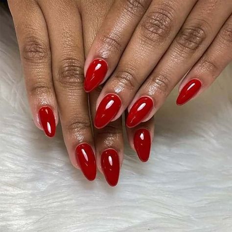 Red Dnd Gel Polish Colors, Dnd Red Gel Polish Colors, Red Nails Dark Skin, Dnd Red Gel Polish, Red Nails Dark, Dnd Red, Nails Dark Skin, Dnd Nail Polish, Red Chrome Nails