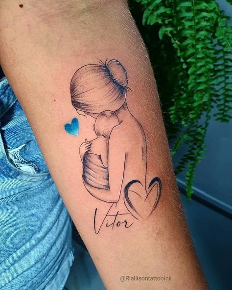 Mutterschaft Tattoos, Baby Memorial Tattoos, Mom Dad Tattoo Designs, Baby Tattoo Designs, Mom Tattoo Designs, Mommy Tattoos, Mother Tattoos, Tattoo For Son