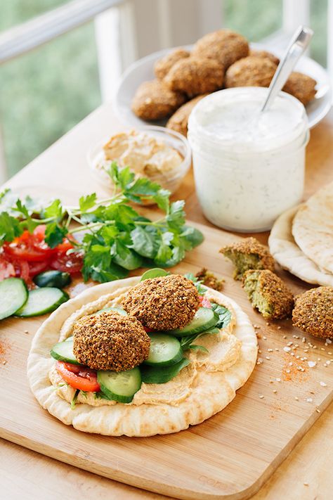 Falafel Wraps with Spicy Hummus | thecozyapron.com Falafel Wrap Photography, Falafel Photography, Falafel Plate, Falafel In Pita, Falafel Sandwich Photography, Falafel Picture, Spicy Hummus, Falafel Wrap, Falafel Recipe