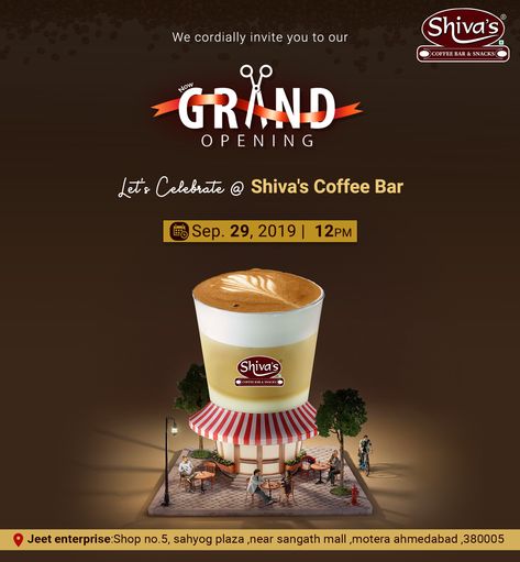 Grand Opening Banner, Grand Opening Invitations, Cafe Posters, Chocolate Pictures, Tea Snacks, Snack Shop, Shop Opening, News Cafe, Coffee Store