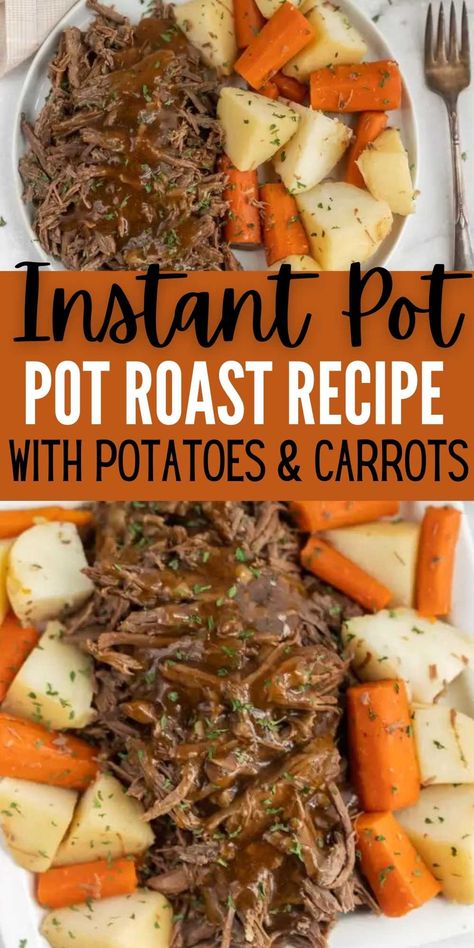 Roast Dinner Recipes, Instant Pot Pot Roast, Easy Mashed Potatoes, Potatoes And Carrots, Pepperocini Recipes, Pot Recipes Easy, Potatoes Carrots, Best Instant Pot Recipe, Instant Pot Recipes Chicken