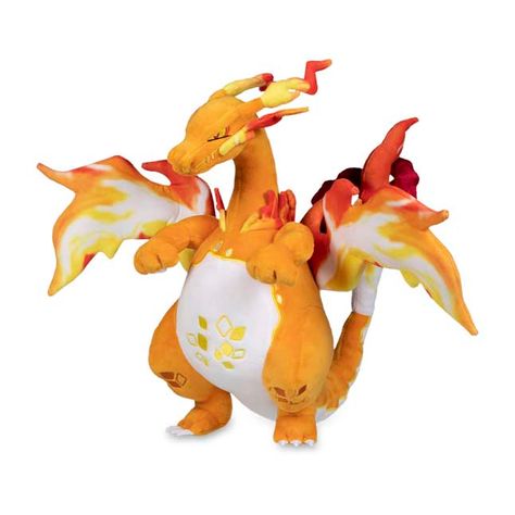 Gigantamax Charizard Poké Plush - 15 ¼ In. | Pokémon Center Official Site Gigantamax Charizard, Giant Snorlax, Charizard Plush, Mega Rayquaza, Papercraft Pokemon, Pokemon Birthday Cake, Pokemon Crossover, Pokemon Charizard, Cat Plush Toy