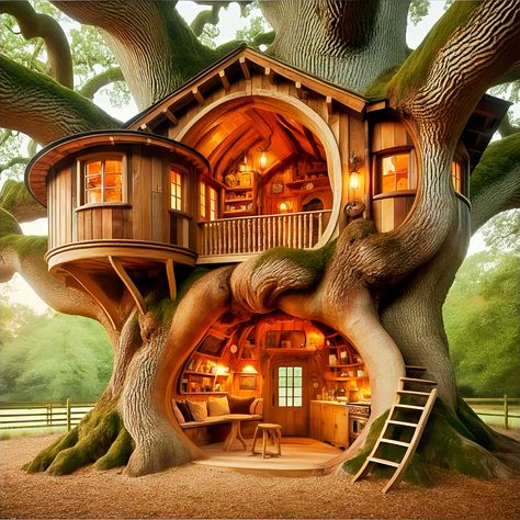 Tree House Designs Simple, Awesome Tree Houses, Crazy Houses, Forest Sounds, Fairytale House, Weekend Camping, Secret House, Cool Tree Houses, Tiny House Nation