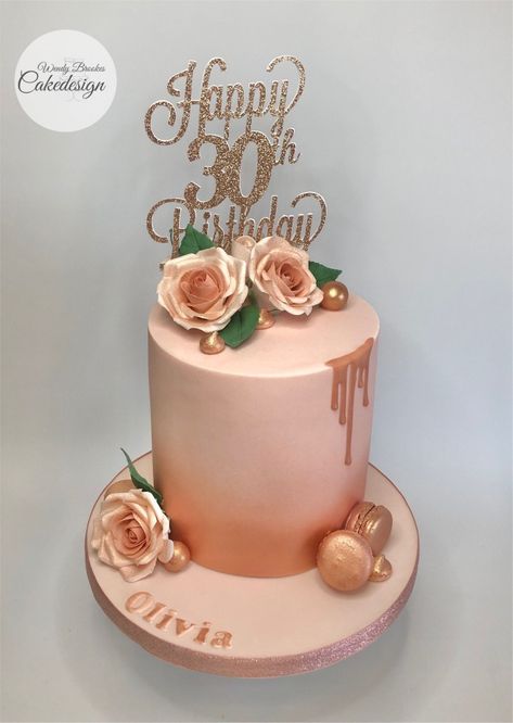 35th Birthday Cake, 30th Birthday Cake For Women, 35th Birthday Cakes, Rose Birthday Cake, Birthday Cake Roses, 14th Birthday Cakes, 17 Birthday Cake, Rose Gold Cake, 25th Birthday Cakes