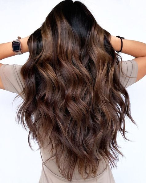 Melissa Maloney | Balayage Edu on Instagram: “This is my dream hair 👆🏻 Here’s the formula breakdown 👇🏻 This formula controls unwanted brass while adding a bit of the most beautiful…” Lighter Brown Hair Color, Balayage Dark Brown Hair, Caramel Highlights On Brown Hair, Balayage Dark Brown, Balayage Dark, Natural Brown Hair, Beige Hair, Honey Brown Hair, Hair Color Caramel