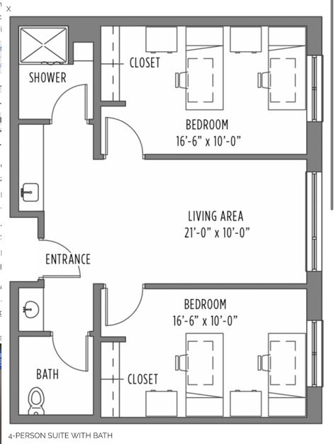 Floor plan.  Attached is a video tour.                                             Rock chalk 💙��❤️💛 .....dorm living..........college College Dorm Floor Plan, Dorm Floor Plan, Dorm Room Floor Plan, Dorm Arrangement, Shifting Help, Dorm Layout, School Floor Plan, School Floor, University Dorms