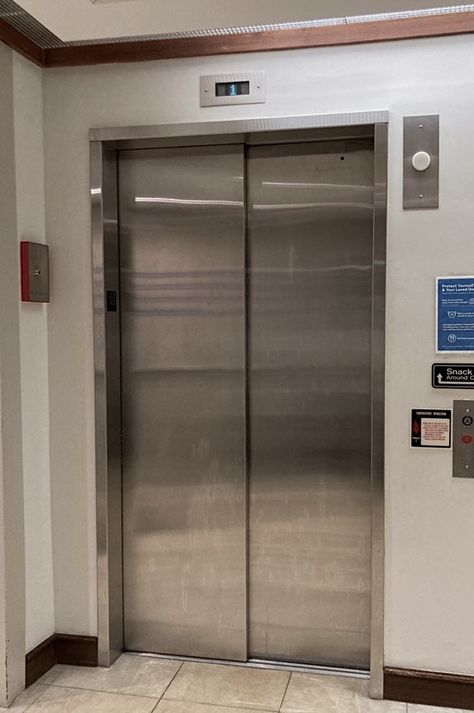 Liminal Elevator, Greys Anatomy Elevator, Elevator Reference, Elevator Background, Apartment Elevator, Elevator House, Elevator Aesthetic, Space Reference, Spy School