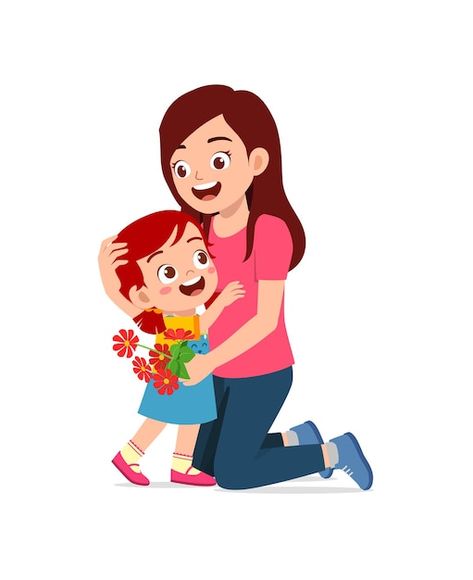 Mother Cartoon Image, Helping Others Pictures Cartoon, Mother Animation, Mommy Cartoon, Mother Pic, Mother Cartoon, Mother Drawing, Picture Of Mother, Mother Illustration