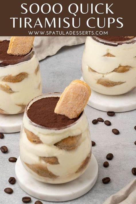 Mini Tiramisu Cups Easy, Tiramisu Pudding Cups, Cake Cups Layered, Mini Tiramisu Cups, Dessert Cup Ideas, Mini Tiramisu, Tiramisu Pudding, Tiramisu Cups, Desserts For Summer