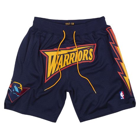 Nba Basketball Shorts, Golden State Warriors Logo, Golden State Warriors Basketball, Warriors Basketball, Vintage Jerseys, Mesh Shorts, Navy Shorts, Basketball Shorts, Golden State Warriors