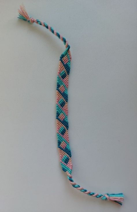 #87696 finished pastel pink blue gradient candy diamond pattern from braceletbook Ring Making, How To Make Rings, Blue Gradient, Woven Bracelets, Bracelet Collection, Diamond Pattern, Friendship Bracelet, Ring Bracelet, Pastel Pink