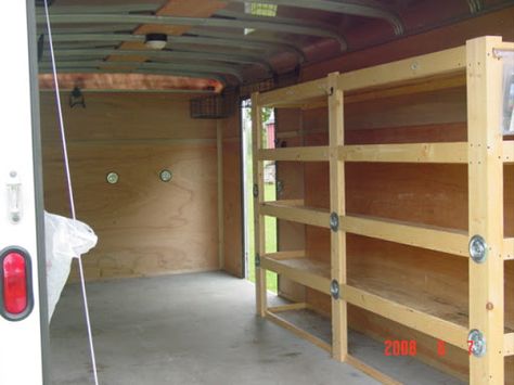 Enclosed Trailer Cabinets, Trailer Layout, Enclosed Utility Trailers, Small Cargo Trailers, Trailer Shelving, Work Truck Storage, Hunting Trailer, Tool Trailer, Enclosed Cargo Trailers