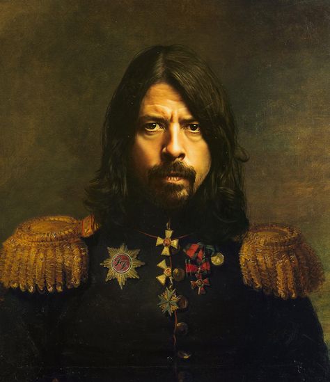 David Grohl / Artist Steve Payne has created a unique collection of digital paintings of male actors and singers for his “replaceface” collection. (via BuzzFeed) Neoclassical Painting, Iggy Pop, Frank Zappa, Dave Grohl, Popular Art, Keith Richards, Arte Popular, Foo Fighters, Bob Dylan