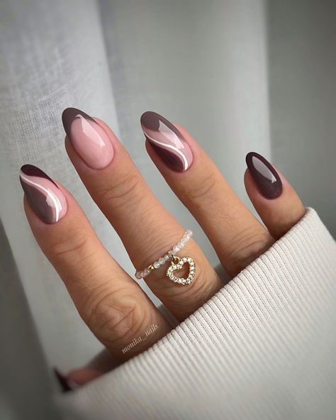 50 Best Autumn Nail Ideas to Inspire You Paznokcie Hello Kitty, Brown Nail, Brown Nails Design, Kutek Disney, Unghie Sfumate, Elegant Nail Art, Manikur Kuku, Cute Nails For Fall, Girly Acrylic Nails