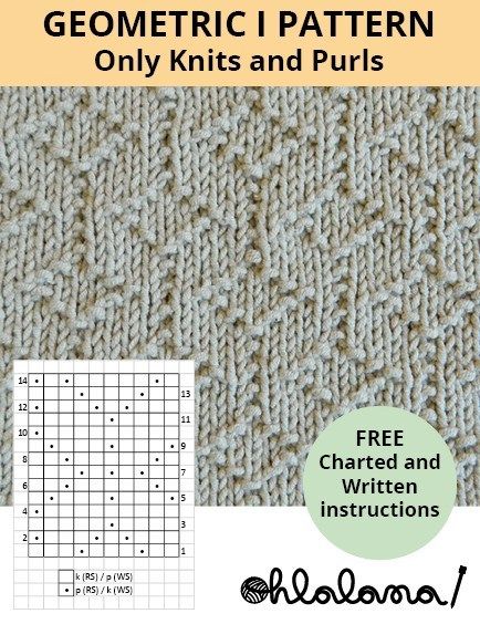 Knit And Purl Stitch Patterns, Knit Purl Stitch Patterns, Knit And Purl Patterns, Different Knitting Stitches, Geometric Knitting Pattern, Knit Stitch Patterns Texture, Geometric Knitting, Stitch Knitting Pattern, Knit Purl Stitches