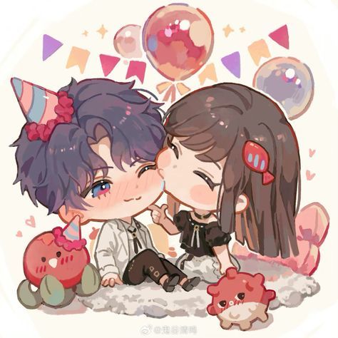 Desenhos Love, Chibi Couple, Space Games, Otome Games, Chibi Drawings, Cute Couple Art, Cute Chibi, Deep Space, Drawing Reference Poses