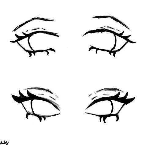 Manga Eyes Female, Women Eyes Drawing Anime, Eyes Looking Down Drawing Reference, Eye Drawing Outline, Female Anime Eyes Reference, Yandere Eyes Drawing, Eyes Refrences Photos, Mask Drawing Reference, Oc Eyes