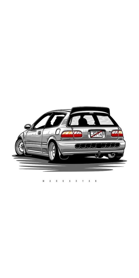 Pin by Jonathan Ovares on Cartoon in 2022 | Modifikasi mobil, Mobil, Desain Honda Eg Hatchback Wallpaper, Honda Civic Eg Hatchback Wallpaper, Civic Eg Wallpaper, Honda Civic Drawing, Cool Car Stickers, Honda Civic Car, Civic Car, Automotive Illustration, Civic Eg