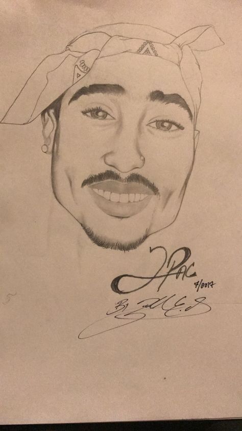 Tupac Shakur Drawing, 2pac Drawing, Easy Tupac Drawing, Tupac Drawing, Tupac Drawing Cartoon, Tupac Drawing Sketches, Tupac Painting Easy, Tupac Illustration Art, Tupac Art