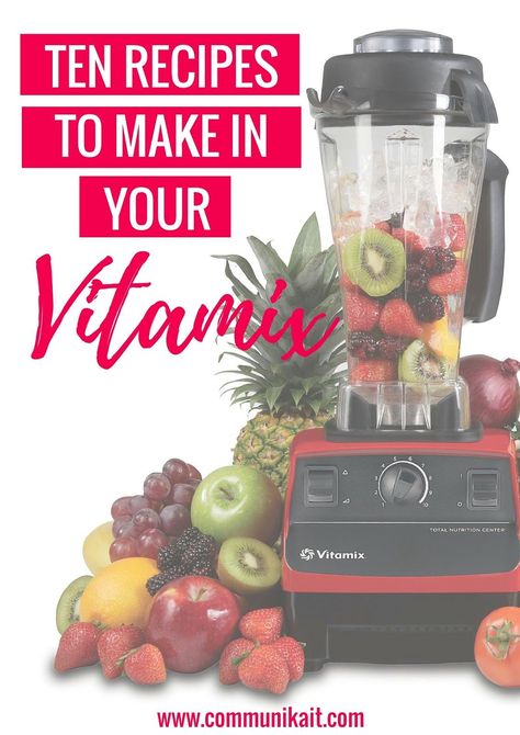 Vitamix Bread Recipes, Vita Mix Recipes, Vitamix Blender Recipes, Vitamix Cocktail Recipes, Vitamix Recipes Smoothies Healthy, Vitamix Smoothie Recipes, Vitamix Soup Recipes, Banana Breakfast Muffins, Vitamix Smoothies