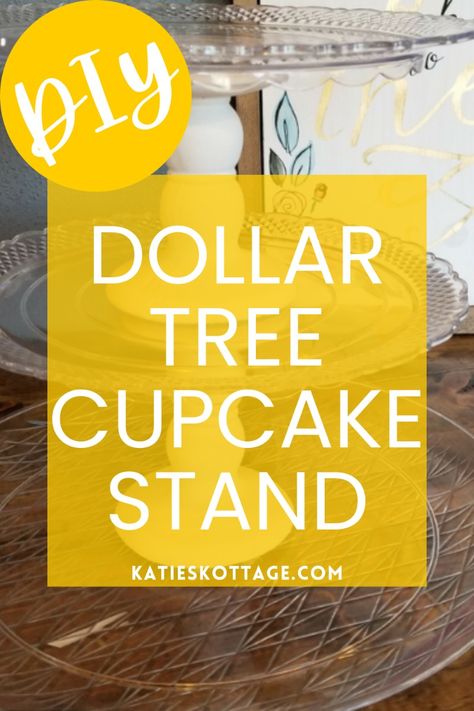 Easy Dollar Store DIY cupcake stand! #cupcake #cupcakestand #diycupcakestand #easydiycupcakestand #easycupcakestand #dollarstorediycupcakestand #easydollarstorediycupcakestand Cupcake Serving Ideas, Creative Cupcake Display, Mini Cupcake Display Ideas, How To Display Cupcakes, Cupcake And Cookie Display, Diy Boho Cupcake Stand, How To Make A Cupcake Stand, Muffin Display Ideas, Dollar Tree Cupcake Stand Diy