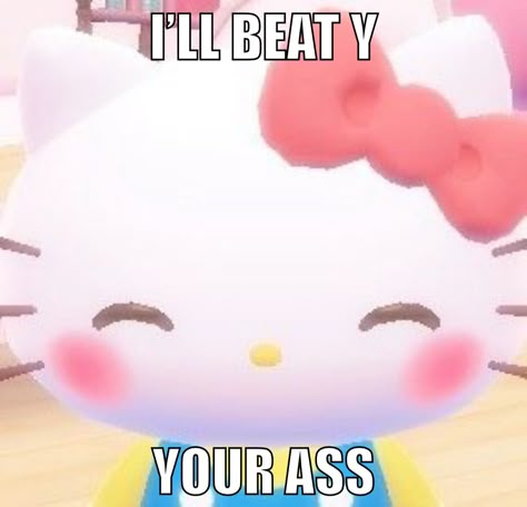 Threatening Reaction Pic, Hello Kitty Reaction Pic, Cursed Sanrio, Sanrio Reaction, Hello Kitty Meme, Sanrio Meme, Sanrio Memes, Hello Kitty Funny, Hello Kitty Images