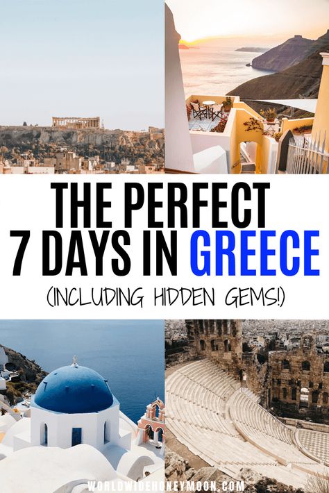 Athens Mykonos Santorini Itinerary, Greece In 7 Days, One Week Greece Itinerary, A Week In Greece, Must See In Greece, 7 Days In Greece Itinerary, Greece Itenary, 7 Day Greece Itinerary, Greece Itinerary One Week