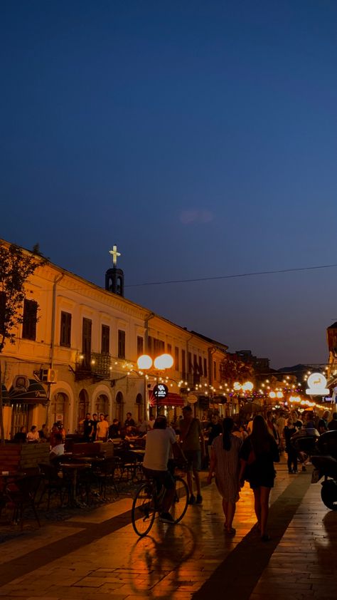 Shkoder Albania Night, Albania Aesthetic, Nightout Aesthetic, Shkoder Albania, Summer 2025, Night Vibes, Travel Europe, Night Aesthetic, Macedonia