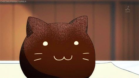 Chocolate Cat, Anime Bento, Banner Gif, Anime Gifs, Kawaii Food, Anime Gifts, Aesthetic Gif, Food Drawing, Food Illustrations