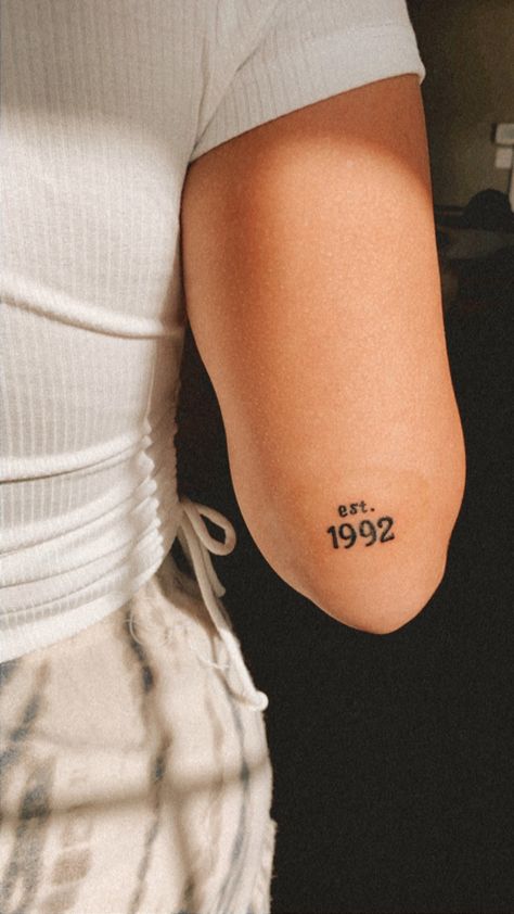 Est 1996 Tattoo Ideas, 1991 Tattoo Number Fonts, Made In 1999 Tattoo, Est 2004 Tattoo, 1994 Tattoo Ideas Women, 90s Tattoo Ideas Sleeve, Est 1994 Tattoo Ideas, Est 2003 Tattoo, 1994 Tattoo Design