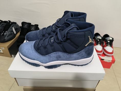 Jordan 11 Midnight Navy, Blue 11s, Shoe Room, Blue Jordans, Nike Air Jordan 11, Air Jordan 11, Jordan 5, Midnight Navy, Jordan 11