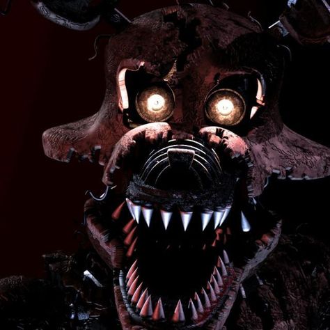 Nightmare Foxy Pfp, Fnaf Nightmare, Nightmare Foxy, Fnaf 4, Kin List, 3d Blender, Fnaf Memes, Five Night, Five Nights At Freddy's