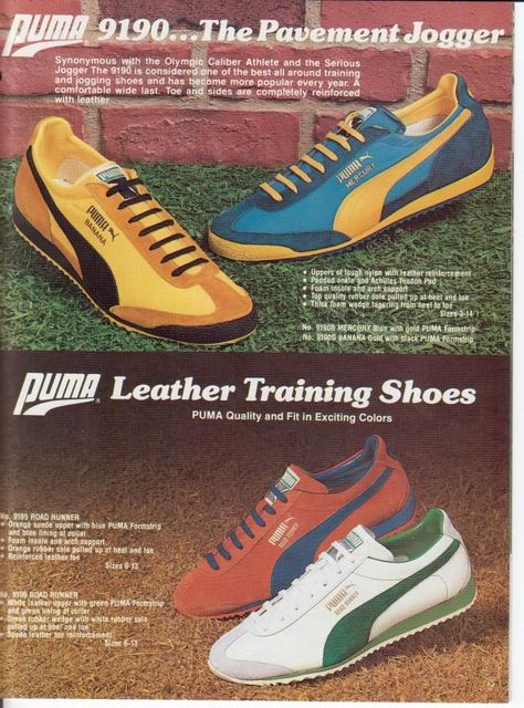 Classic Puma, sport shoes from the 1980s. Puma Campaign, Adidas Retro, Flashback Friday, Sergio Tacchini, Jogging Shoes, Retro Sport, Vintage Sneakers, Puma Sneakers, Retro Shoes