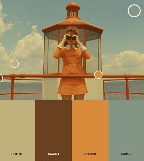 5 Wes Anderson Color Palettes with HEX Codes - Eggradients.com Wes Anderson Aesthetic Photoshoot, Hotel Chevalier Wes Anderson, Wes Anderson Color Palette Inspiration, Wes Anderson Color Grading, Wes Anderson Instagram Feed, Wes Anderson Typography, Wes Anderson Inspired Photoshoot, Wes Anderson Style Photography, Wes Anderson Palette