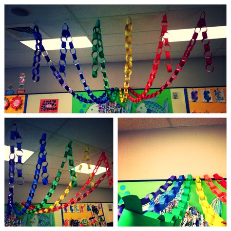 Rainbow ribbons for dramatic play Shapes And Colors Dramatic Play, Rainbow Dramatic Play Preschool, Rainbow Streamers, Rainbow Lessons, Spring Theme Preschool, Rainbow Ribbons, Preschool Weather, Color Lessons, Classroom Decor High School