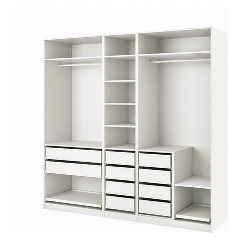 Ikea Pax Wardobe, Room Ideas Aesthetic Ikea, Aesthetic Dressing Room, Pax Corner Wardrobe, Dressing Ikea, Ikea Wardrobe, Corner Wardrobe, Room Things, Ikea Pax Wardrobe