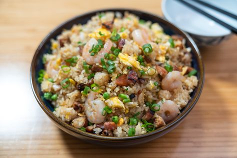 Yangzhou Fried Rice Yang Zhou Fried Rice, Yangzhou Fried Rice, Yangzhou, Char Siu, Barbecue Pork, Leftover Rice, Asian Inspired Recipes, Frozen Peas, How To Cook Eggs