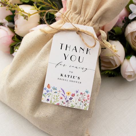 Love in Bloom Spring Summer Floral Bridal Shower Gift Tags Love Is In Bloom Party Favors, Flower Bridal Shower Theme, Bridal Shower Gift Tags, Wildflower Favors, Love In Bloom, Elegant Baby Shower, Elegant Watercolor, Floral Bridal Shower, Bridal Shower Gift