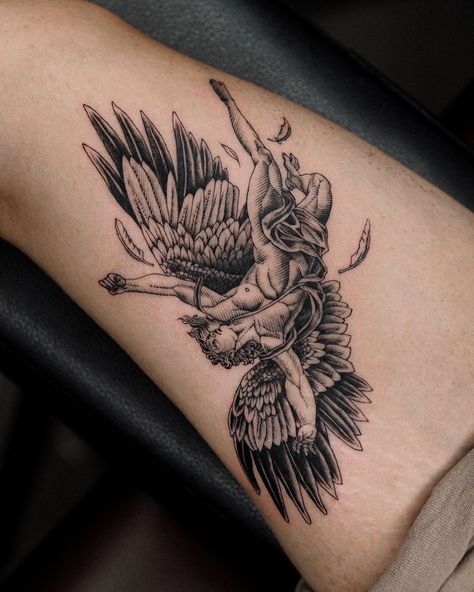 Icarus . . . . . . .… Angel Rib Tattoo, Icarus Tattoo, Greek Mythology Tattoos, Tattoo Inspiration Men, Mythology Tattoos, Greek Tattoos, Black Ink Tattoos, Rib Tattoo, Tattoo Design Drawings