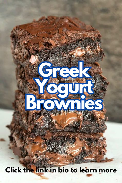 Indulge guilt-free with our Greek Yogurt Brownies, each bite a delectable delight at just 100 calories. A treat that satisfies without compromising your calorie goals. Credit: The Big Man's World #healthylifestyle #healthydessertrecipes #highproteinrecipes #brownies 100 Calorie Brownie, Low Calorie Desserts With Greek Yogurt, Brownie Mix With Greek Yogurt, Brownies With Greek Yogurt, Yogurt Brownies Recipe, Yoghurt Brownies, Yogurt Brownies, Protein Powder Brownies, Greek Yogurt Brownies