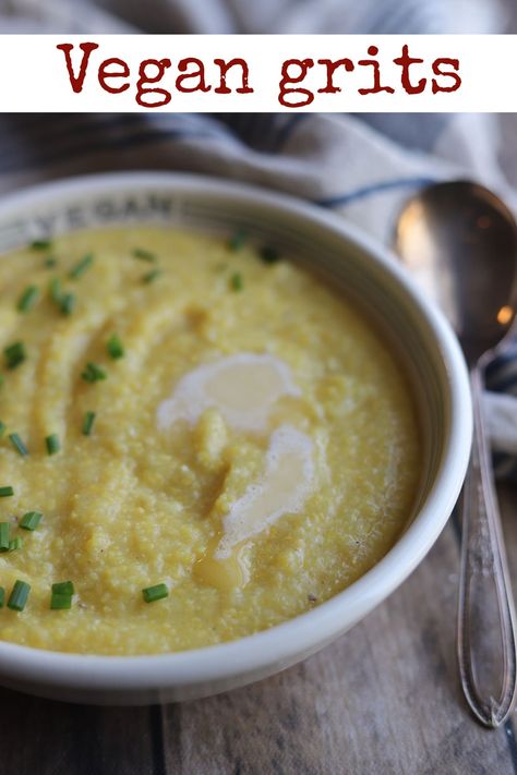 Vegan Cheese Grits, Dairy Free Grits, Vegan Grits Breakfast, Vegan Grits Recipe, Foods To Eat When Sick, Vegan Grits, Eat When Sick, Utah Living, Food Healing