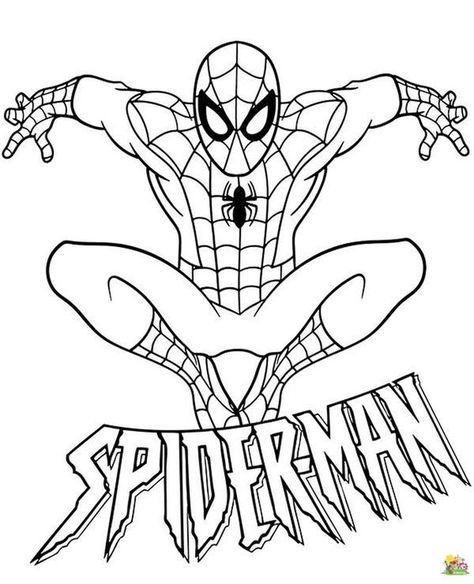 Spiderman coloring pages for kids | CatchMyParty.com Spiderman Coloring Sheet, Spiderman Coloring Pages Free Printable, Spiderman Colouring, Spider Man Coloring Pages, Spiderman Coloring Pages, 4th Of July Party Ideas, Avengers Coloring Pages, New Year Coloring Pages, Avengers Coloring