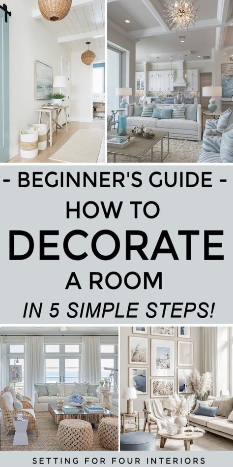 Beginners Guide - How To Decorate A Room in 5 Simple Steps from a Designer and True Color Expert. Setting For Four Interiors. Virtual Interior Design and Paint Color Services. Inexpensive Living Room, Living Room Drawing, Cheap Interior Design, Living Room Decor On A Budget, Inexpensive Decor, Decor Western, Interior Design Per La Casa, Geek Decor, Ideas Hogar